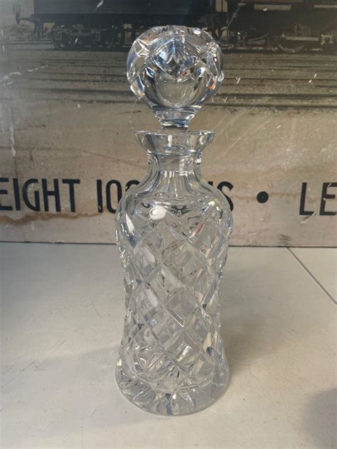 Quality Vintage European Bohemian Cut Crystal Liquor Decanter 27cm The Antique Store Antiques