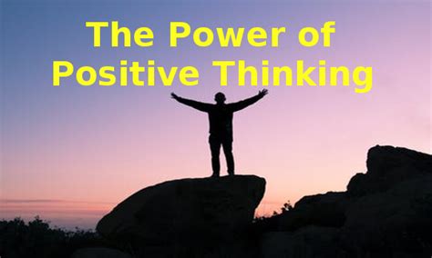The Power Of Positive Thinking Thequotesnet