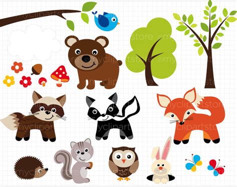 Clipart Free Woodland Animal Printables