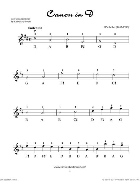 If you're a beginner who can't read music sheets, this site was made just for you. 47 Beginner Canon In D Sheet Music Easy with Letters | sivom-bj
