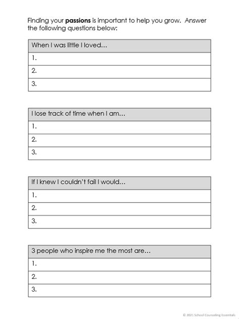 10 Self Esteem Worksheets