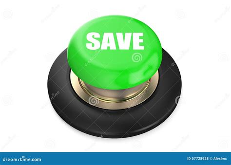 Save Green Button Stock Illustration Illustration Of Button 57728928