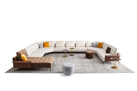 Hotel Lobby Furniture Modern Designu Shape Modular Sectional