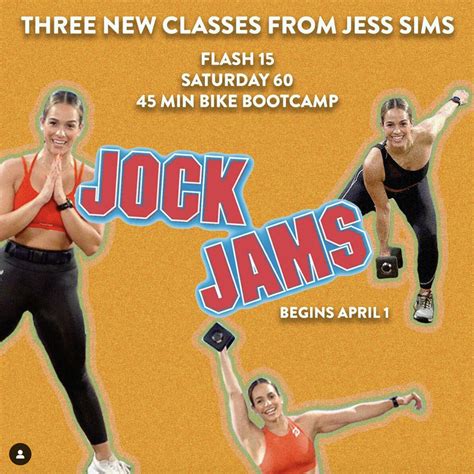 Peloton Jock Jams Classes With Jess Sims Peloton Buddy