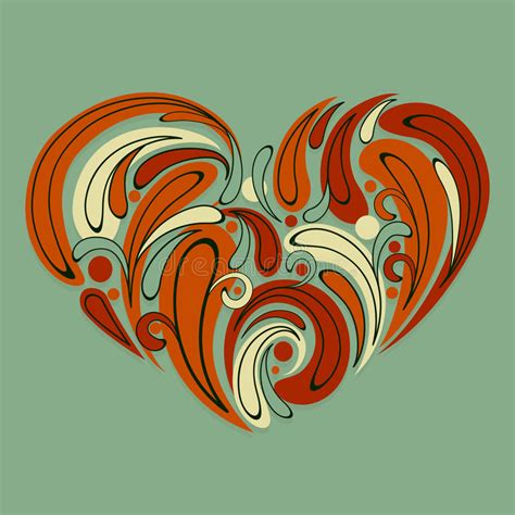 Stylized Valentine S Day Heart Stock Vector Illustration Of Valentine
