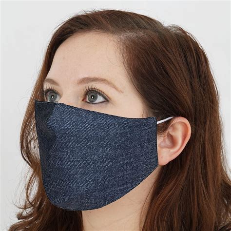 Buy Pack Ply Blue Denim Ultra Soft Organic Cotton Washable Face Mask Fabric Face Mask