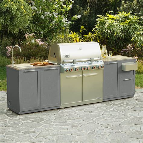 Shop Weber Summit Burner Built In Grill With Piece Outsider Barbecues Kitchen At Lowes Com