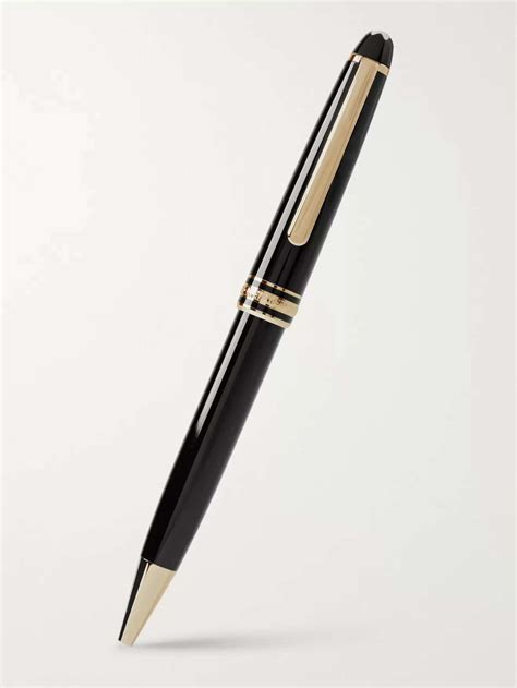 Black Meisterstück Classique Resin And Gold Plated Ballpoint Pen