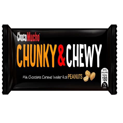Choco Mucho Chunky And Chewy Wafer Roll Peanuts Milk Chocolate Caramel