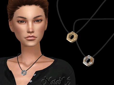 Hex Nut Pendant Neclace Found In Tsr Category Sims 4 Female Necklaces