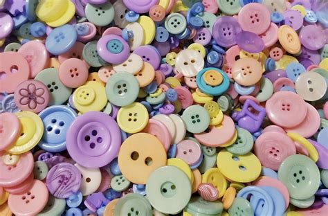 100 Pastel Bulk Buttons Random Assortment Multi Button Sizes Buttons