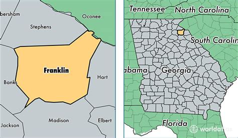Franklin County Georgia Map Of Franklin County Ga Where Is