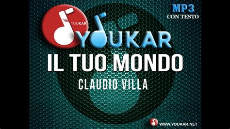Karaoke Claudio Villa Il Tuo Mondo Youtube