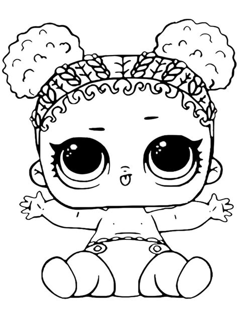 Medium green balls hold baby dolls with 5 layers. Baby LOL Surprise coloring pages. Download and print Baby ...