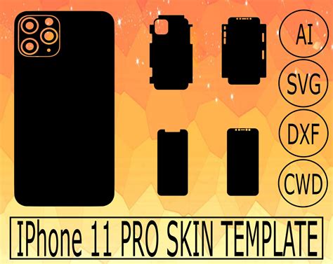 Iphone 11 Pro Skin Template Svg Ai Dxf Corel File Template To Etsy