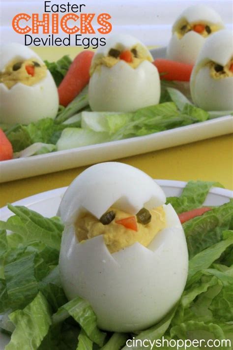 Power up before your egg hunt, or just kick back and enjoy a warm and cozy meal with family. Easter Chicks Deviled Eggs - CincyShopper