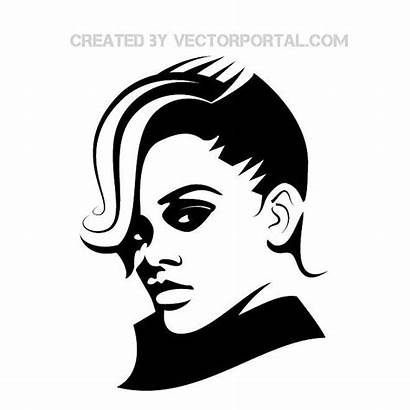 Rihanna Vector Stencil Face Graffiti Silhouette Stencils