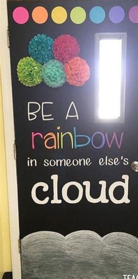 Motivational Rainbow Classroom Door Idea Be A Rainbow In Someone Else