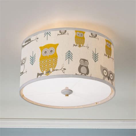 Great savings & free delivery / collection on many items. Owls Drum Shade Ceiling Light | Ceiling lights, Nursery ...