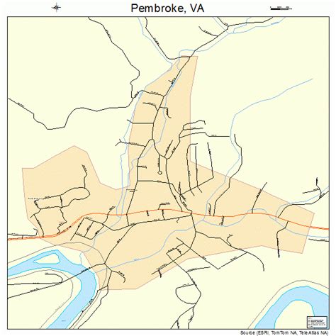 Pembroke Virginia Street Map 5161336