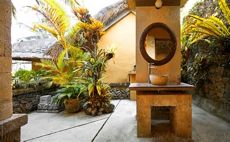 Tropical Indooroutdoor Bathroom By Colin Anderson Exotic Tropical