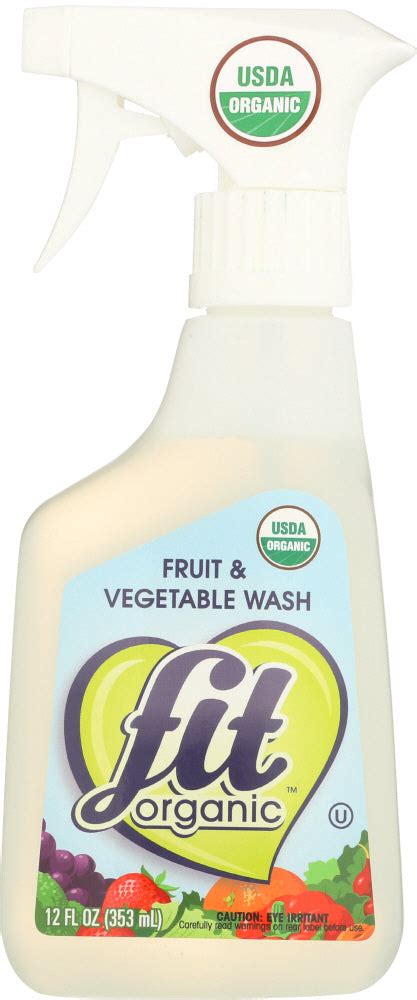 Fit Organic Fruit And Vegetable Wash Spray 12 Oz Plasternatives Household