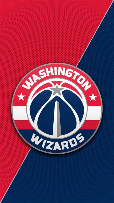 The Washington Wizards Logo On A Red And Blue Background