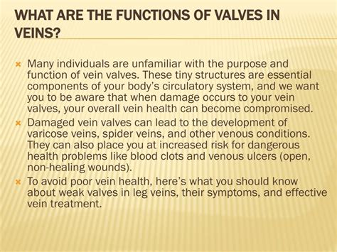 Ppt What Are Damaged Vein Valves And Can Vein Valves Be Repaired