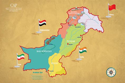 Pakistan Map Colour