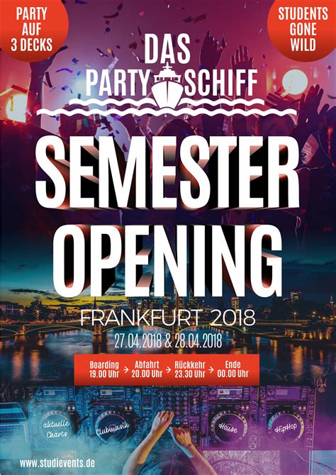 Plakat Design Für Semester Opening 2018 Frankfur Plakate