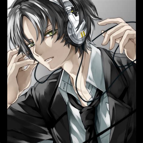 Anime boy with headphones | Anime boy with headphones, Anime, Anime guys
