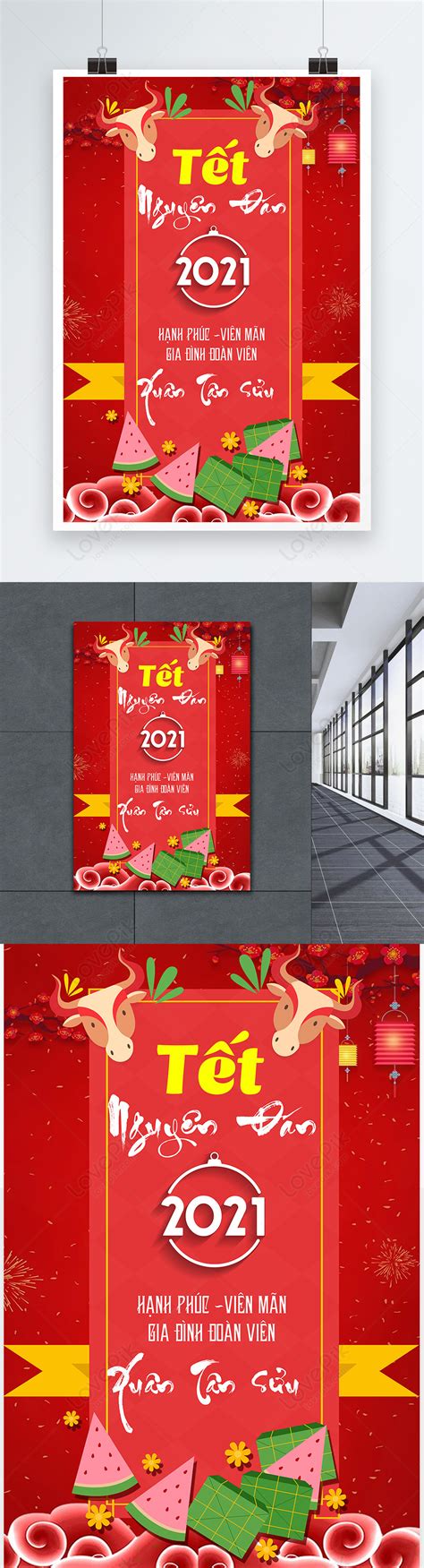 Vietnam Lunar New Year 2021 Greeting Poster Template Imagepicture Free