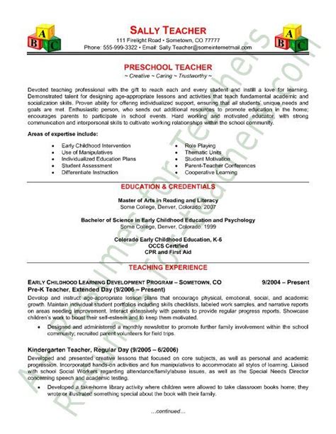 A new teacher is a beginning teacher entering the teaching profession directly from college or a person making the transition to teaching. Preschool Teacher Resume Sample | Teacher resume template ...