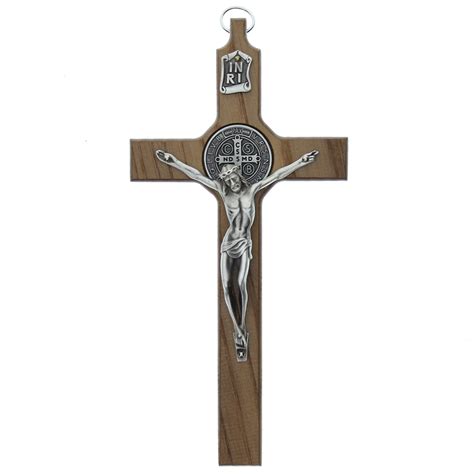 Walnut St Benedict Crucifix 8 The Catholic Company®