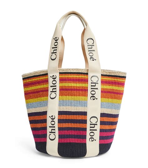 Womens Chloé White X Mifuko Large Woody Basket Bag Harrods