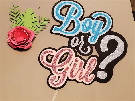 Gender Reveal Cake Topper Svg