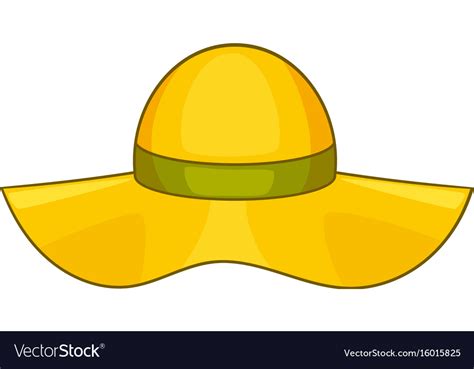 Sun Hat Icon Cartoon Style Royalty Free Vector Image