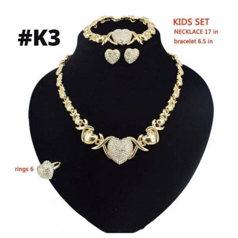 Hugs And Kisses Necklace Set 18k Gold Filled Jewelry Set Etsy