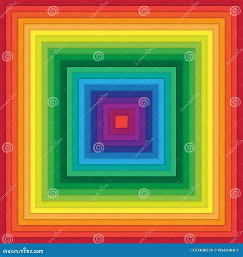 Cuadrados Abstractos Multicolores Dentro Del Cuadrado Stock De