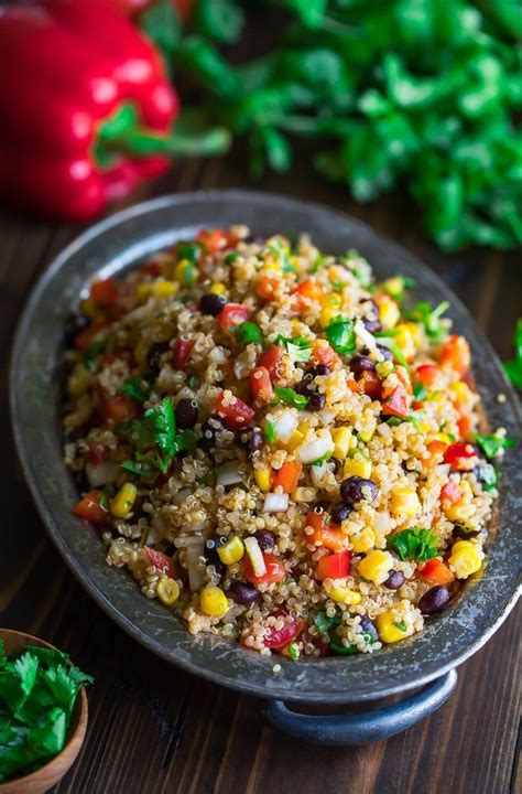 Cover and refrigerate for 30 minutes for flavors to develop for best results. Mexican Quinoa Salad with Chili Lime Dressing | Receta ...