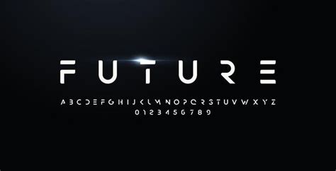 Premium Vector Futurism Style Alphabet Thin Segment Line Font