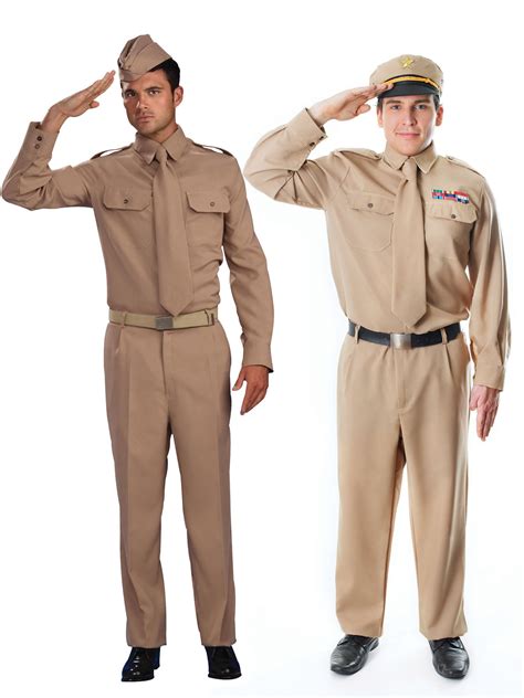 Mens 1940s Ww2 Us American Army Gi Soldier Uniform Fancy Dress Costume