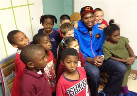 KD at a school for homeless children in OKC, Positive Tomorrows : nba