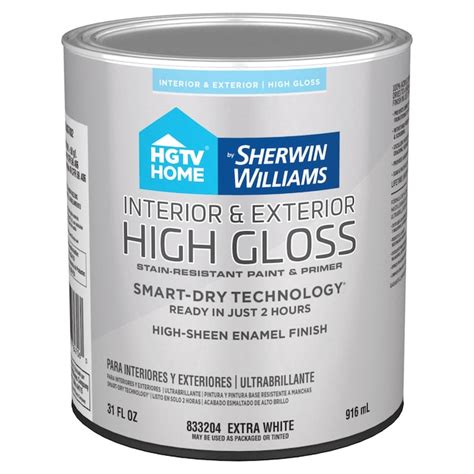 Hgtv Home By Sherwin Williams High Gloss Extra White Water Based Interior Exterior Door And Trim