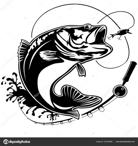 Fishing Bass Logo Isolated Stock Vector Image By ©lioriki 183753968