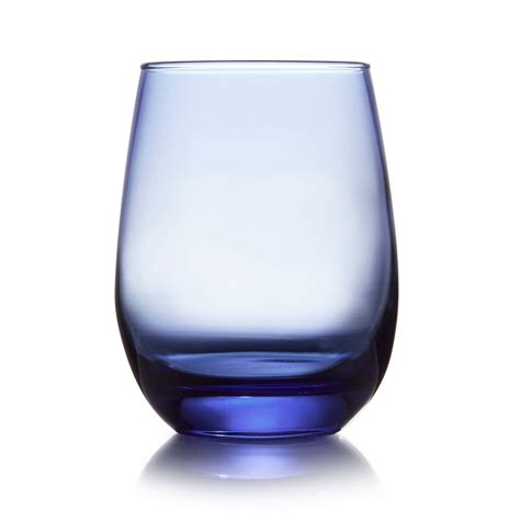 Libbey 231l Stemless Glasses Blue 15 25 Ounce Set Of 12 Libbey Shop