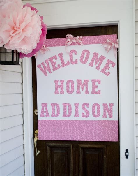 Leave hassle on us and welcome the new happiness. Welcom home sign for front door | Welcome home baby ...