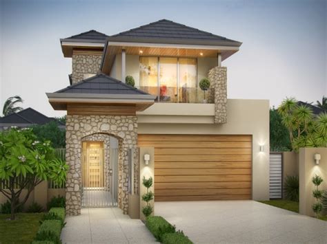narrow lot house plans with front garage ...