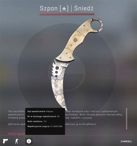 Cs Go Kosa Nóż Talon Knife Stained Śniedź Mw 7834980057