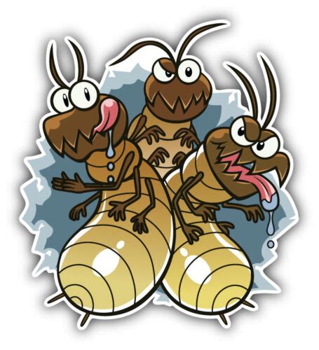 Cartoon Hungry Termites Car Bumper Sticker Decal Sizes Ebay